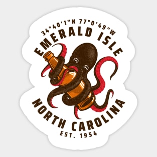 Emerald Isle, NC Octopus Summer Vacation Sticker